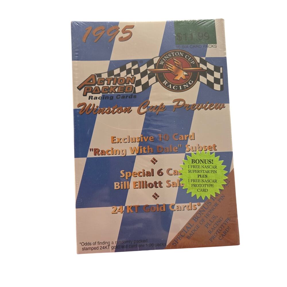 1995 Action Packed Winston Cup Preview Factory Sealed 10-Pack Box Nascar